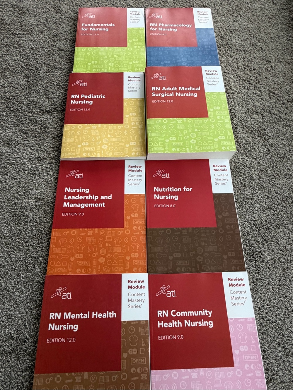 ATI RN Nursing Review Books + NCLEX Review